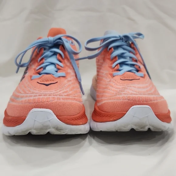 Hoka Women's Mach 5 Coral and Blue Athletic Shoes Size 9 - Picture 7 of 9